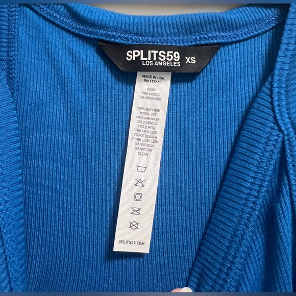 NWT SPLITS59 CHARLIE RIB TANK CLASSIC BLUE XS - Picture 4 of 4